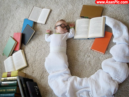 عکس های خلاقانه از یک نوزاد در خواب