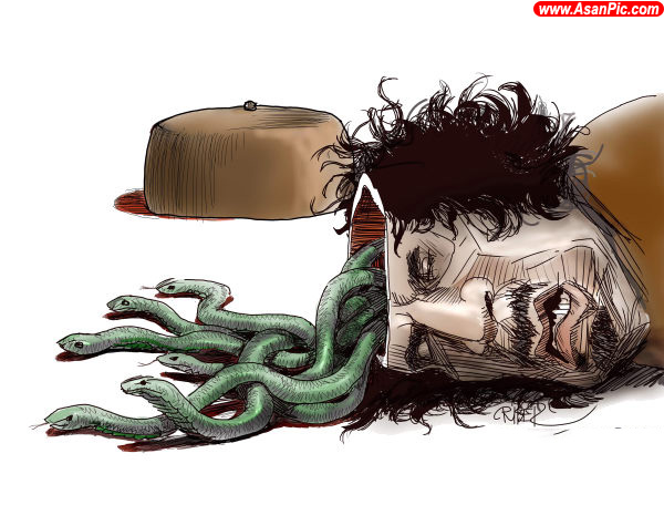 تصاويری از کاریکاتور های جالب و دیدنی معمر قذافی - قسمت دوم