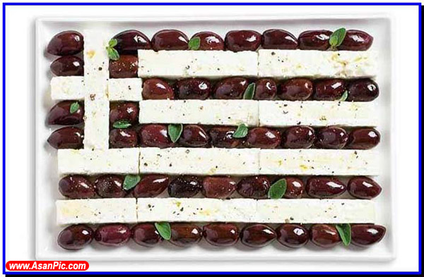 تصاوير ساخت پرچم کشورهای مختلف با میوه