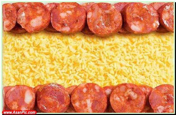 تصاوير ساخت پرچم کشورهای مختلف با میوه