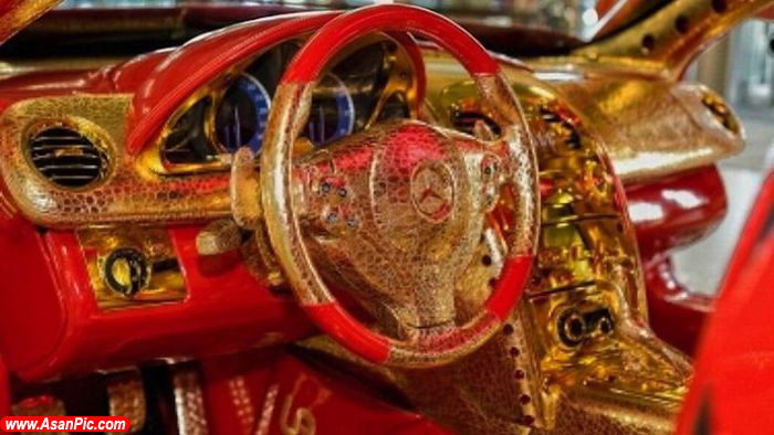 مرسدس بنزی با رینگهایی از طلا