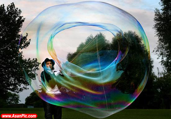 تصاويری از ساختن حباب هاي بسيار بزرگ و حيرت انگيز