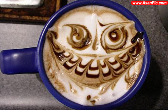 هنر نمایی زيبا روی قهوه