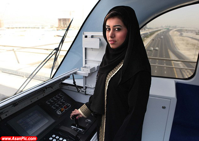 مريم الصفرا 28 ساله، تنها زن راننده مترو در دبی