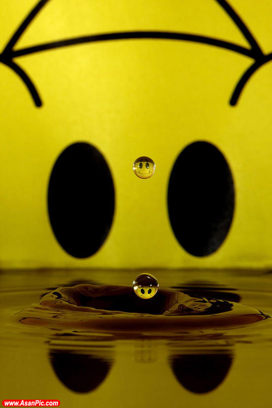 شیرین کاری جالب یک عکاس با قطره های آب