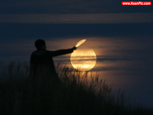 تصاویری جالب و خلاقانه از ماه و خورشید