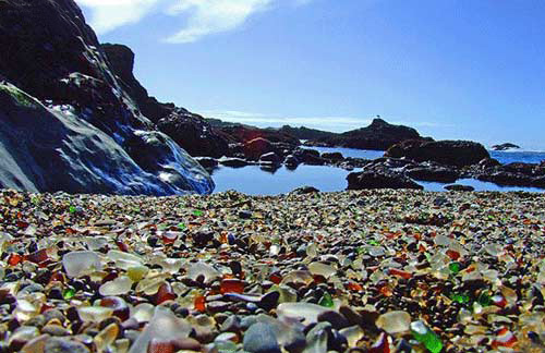 تصاویری شگفت انگیز از ساحل شیشه ای