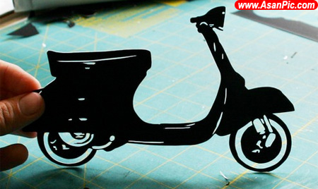 تصاويری از كاردستی با كاغذ سياه