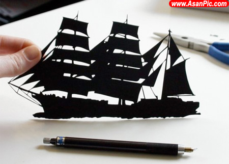 تصاويری از كاردستی با كاغذ سياه