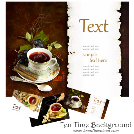 تصاویر بسیار زیبا با موضوع زمان نوشیدن چای Tea Time Background