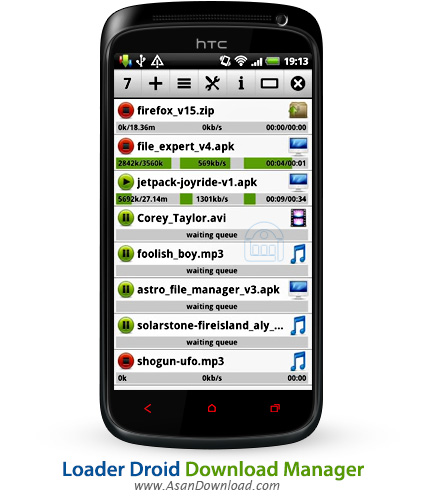 دانلود Loader Droid download manager v0.9.2.7 - نرم افزار موبایل مدیریت دانلودها