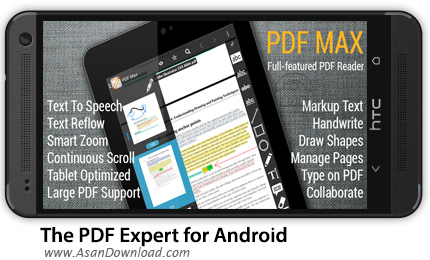 دانلود The PDF Expert for Android - PDF Max v4.0.6 -  نرم افزار موبایل پی دی اف خوان اندروید