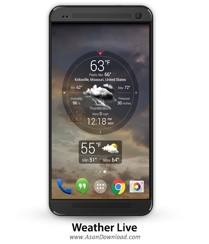 دانلود Weather Live v4.0.1 - اپلیکیشن موبایل پیش بینی وضعیت آب و هوا