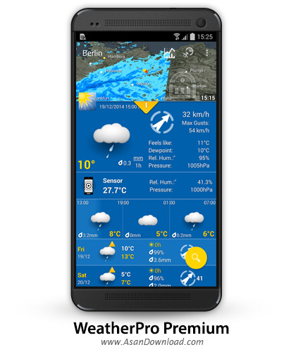 دانلود WeatherPro Premium v4.1.4 - اپلیکیشن موبایل هواشناسی اندروید