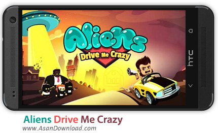 دانلود Aliens Drive Me Crazy v2.0.1 - بازی موبایل رانندگی دیوانه وار + نسخه بینهایت