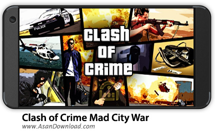 دانلود Clash of Crime Mad City War v1.0 - بازی موبایل برخورد با جنایتکاران + نسخه بی نهایت