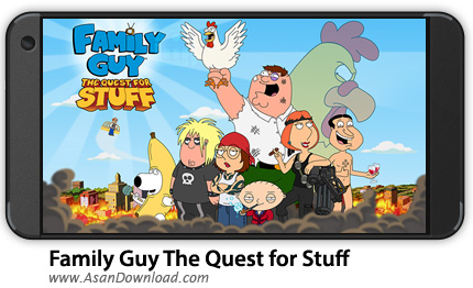 دانلود Family Guy The Quest for Stuff v1.33.6 - بازی موبایل خانواده استاف + نسخه بی نهایت
