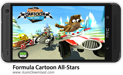دانلود Formula Cartoon All-Stars v3.1 - بازی موبایل مسابقات ماشین سواری کارتونی + دیتا