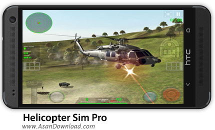 دانلود Helicopter Sim Pro v1.1 - بازی موبایل هدایت هلیکوپتر جنگنده + دیتا