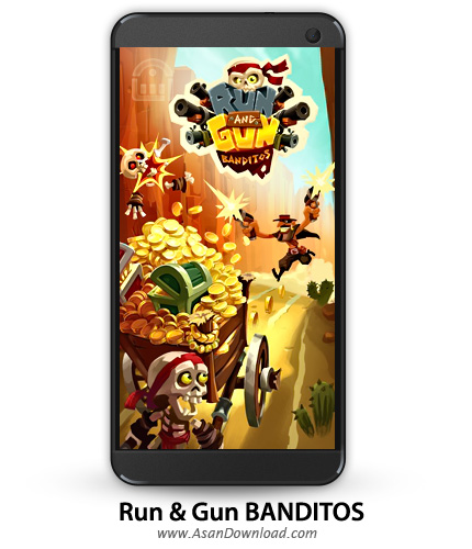 دانلود Run & Gun: BANDITOS v1.1 - بازی موبایل دوندگی راهزنان + نسخه بی نهایت