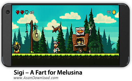 دانلود Sigi - A Fart for Melusina v1.9.8 - بازی موبایل نجات ملوسینا + نسخه بی نهایت