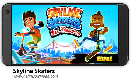 دانلود Skyline Skaters v2.11.2 - بازی موبایل اسکیت بازان افق+ نسخه بی نهایت