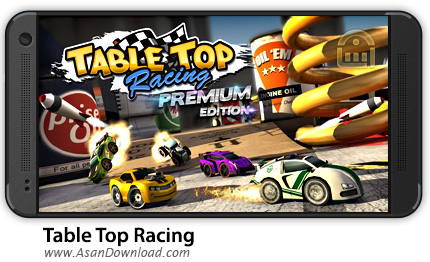 دانلود Table Top Racing Premium v1.0.40 - بازی موبایل مسابقات ماشین های رومیزی + دیتا + نسخه بینهایت