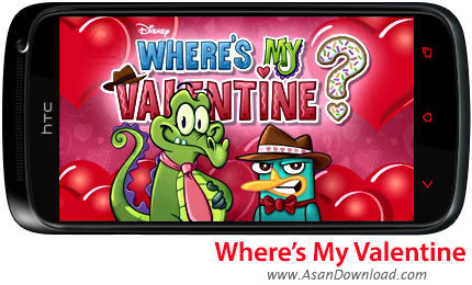 دانلود Where's My Valentine? v1.1.0 - بازی موبایل تمساح و روز ولنتاین