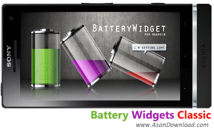 دانلود Battery Widgets Classic v1.6.8 - ویجت نمایش اطلاعات باتری به سبک کلاسیک