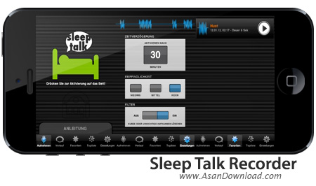 دانلود Sleep Talk Recorder v4.2.3 - نرم افزار موبایل ضبط صدا هنگام خواب