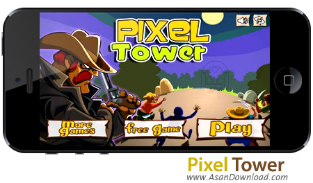 دانلود Cowboy Pixel Tower v1.0 - بازی موبایل کابوی قهرمان