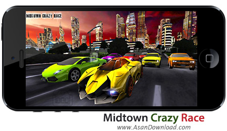 دانلود  Midtown Crazy Race Pro v1.0 - بازی موبایل مسابقات رانندگی در شهر بعلاوه دیتا