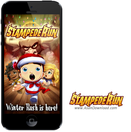 دانلود Stampede Run v2.2 ipa + v1.53 apk - بازی موبایل فرار از گاو وحشی