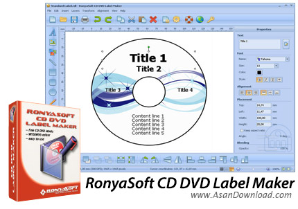 دانلود RonyaSoft CD DVD Label Maker v3.2.14 - نرم افزار طراحی و ساخت لیبل و کاور