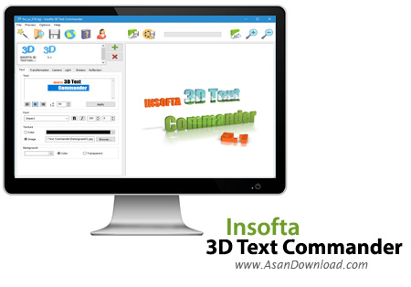 دانلود Insofta 3D Text Commander v5.1.0 - نرم افزار ساخت متن های سه بعدی