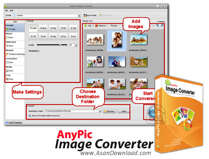 دانلود AnyPic Image Converter v1.2.8 Build 1577 - نرم افزار تبدیل عکس