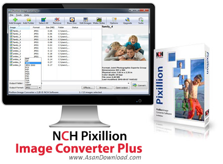دانلود NCH Pixillion Image Converter Plus v3.08 - مبدل فرمت تصاویر