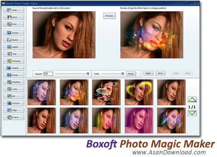 دانلود Boxoft Photo Magic Maker v1.4.0.0 - نرم افزار اعمال افكت جذاب بر روی تصاویر