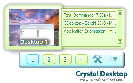 دانلود Crystal Desktop v3.9 - نرم افزار ایجاد چندین دسکتاپ مجازی