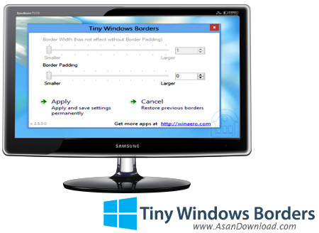 دانلود Tiny Windows Borders v2.5 - نرم افزار تغییر اندازه Border پنجره ها در ویندوز 8