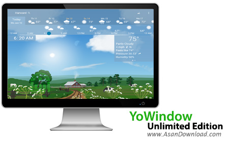 دانلود YoWindow Unlimited Edition 4 Build 108 - نرم افزار نمایش وضعیت آب و هوا