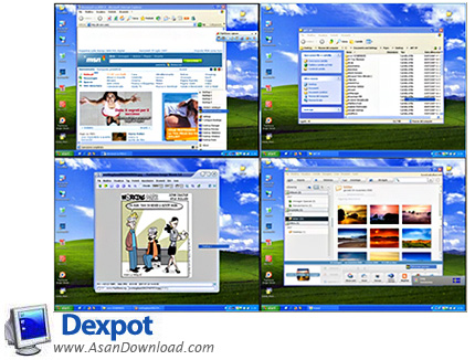 دانلود Dexpot v1.6.14 Build 2439 - نرم افزار ایجاد چندین دسکتاپ مجازی با تنظیمات مستقل