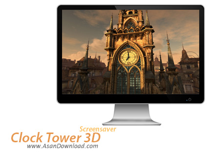 دانلود Clock Tower 3D Screensaver v1.1 - اسکرین سیور ساعت عقربه ای