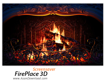 دانلود FirePlace 3D Screensaver - اسکرین سیور شومینه سه بعدی