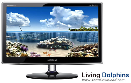 دانلود Living Dolphins 3D Screensaver - اسکرین سیور دلفین