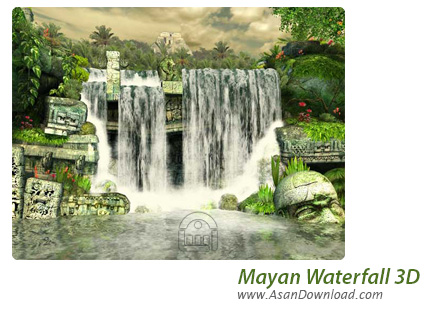 دانلود Mayan Waterfall 3D - اسکرین سیور آبشاری زیبا در دل جنگل
