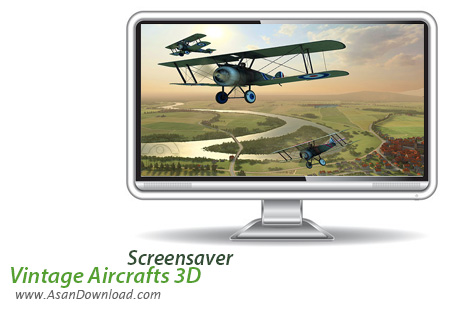 دانلود Vintage Aircrafts 3D Screensaver - اسکرین سیور هواپیماهای قدیمی