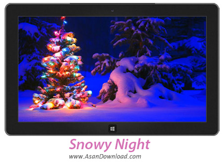 دانلود Snowy Night - پوسته شب های زمستان برای ویندوز 7 ، 8 و 8.1