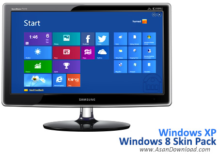 دانلود Windows 8 Skin Pack v6.0 For Windows XP - نرم افزار تغییر محیط ویندوز XP به ویندوز 8