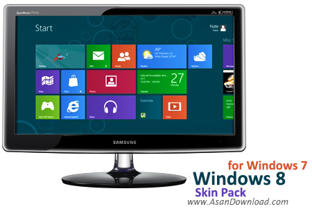 دانلود Windows 8 Skin Pack 12 for Windows 7 تم ویندوز 8 برای ویندوز محبوب 7